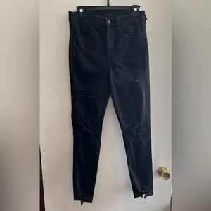 AE Super High Rise Black Jegging